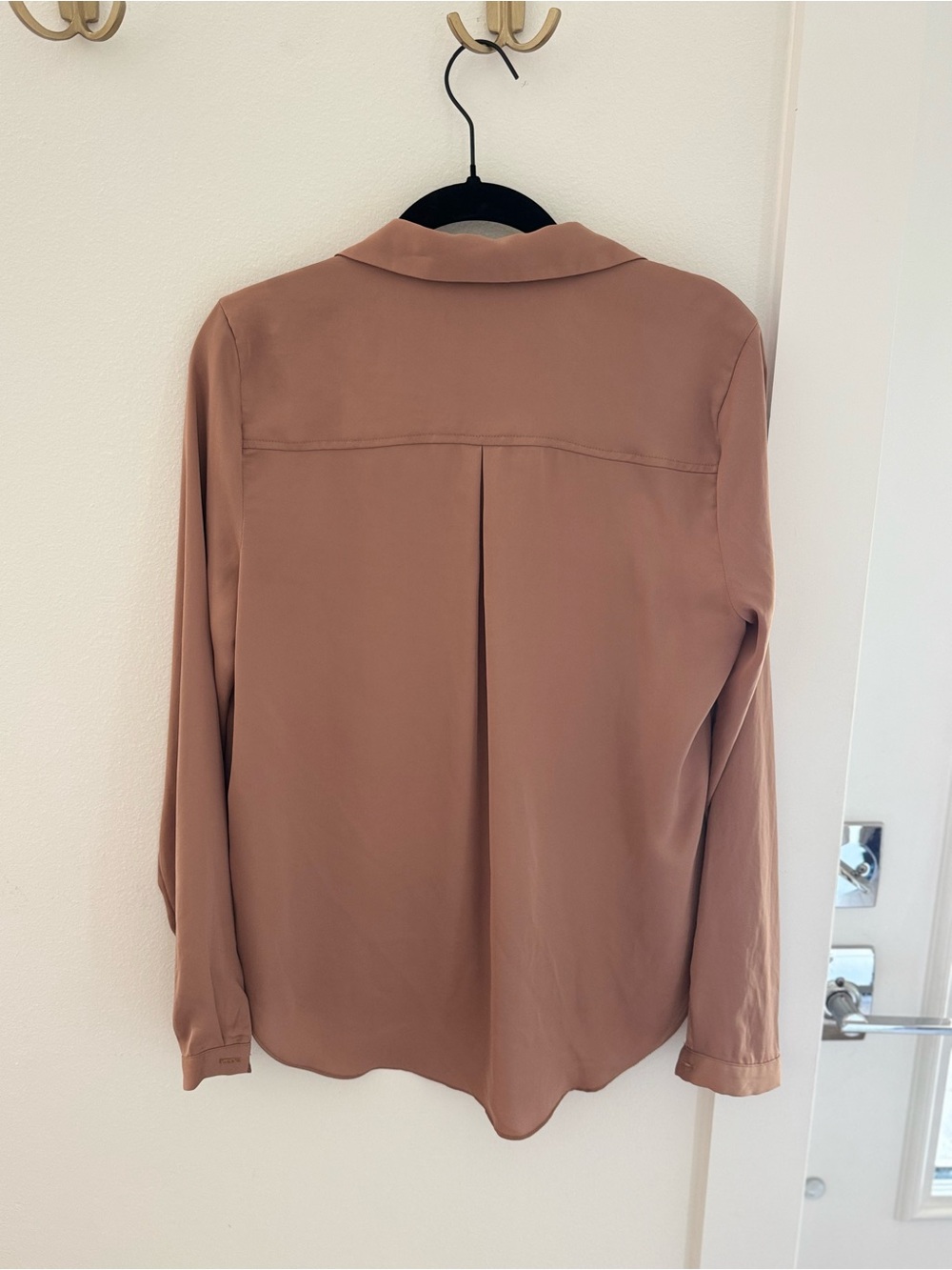L’Academie Blush Brown Lace-Up Utility Blouse - Picture 3 of 3